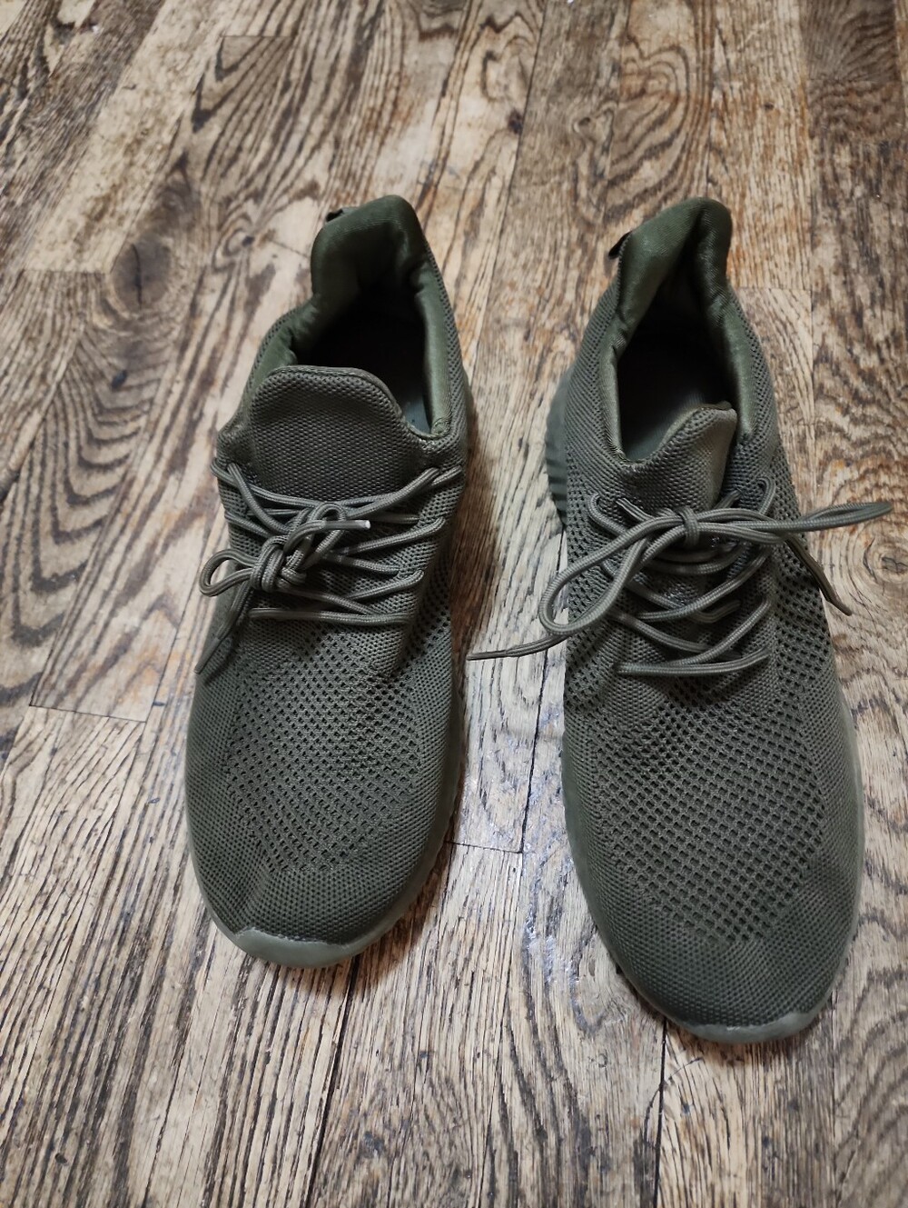 Men's Olive Green Mesh Casual Walking Shoe Sneaker Size 11